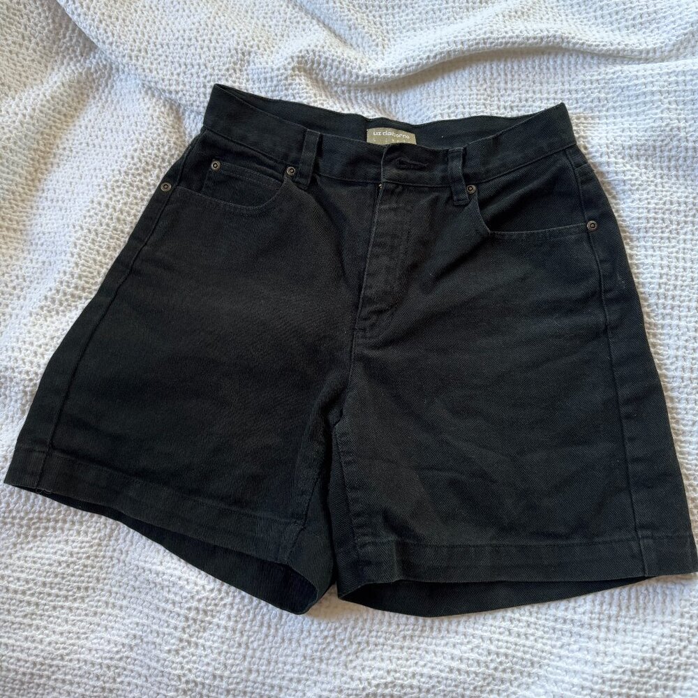 Black Liz Claiborne Lizwear Denim Shorts